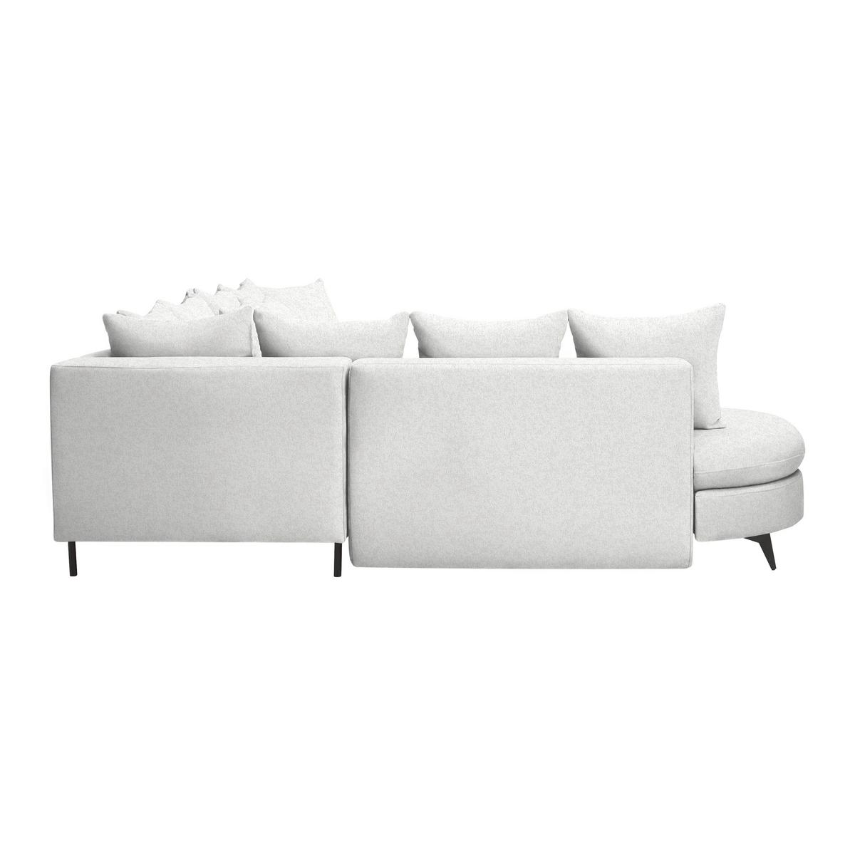 Rohová sedačka AXEL, levá, krémová tkanina - černá/krémová, Moderní, kov/textil (250/291cm) - Mömax