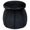 Hocker Corin 125 Schwarz/Graphit D: 51,5 cm - Graphitfarben/Schwarz, Design, Textil (51,5/55cm) - Kayoom