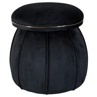 Hocker Corin 125 Schwarz/Graphit D: 51,5 cm - Graphitfarben/Schwarz, Design, Textil (51,5/55cm) - Kayoom