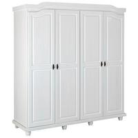 Drehtürenschrank Massiv B: 197 cm Isny, Weiß - Weiß, KONVENTIONELL, Holz (182/198/60cm) - MID.YOU