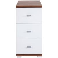 SPODNÍ SKŘÍŇKA BARI - bílá/barvy dubu, Konvenční, kompozitní dřevo/plast (35/72/31,5cm)