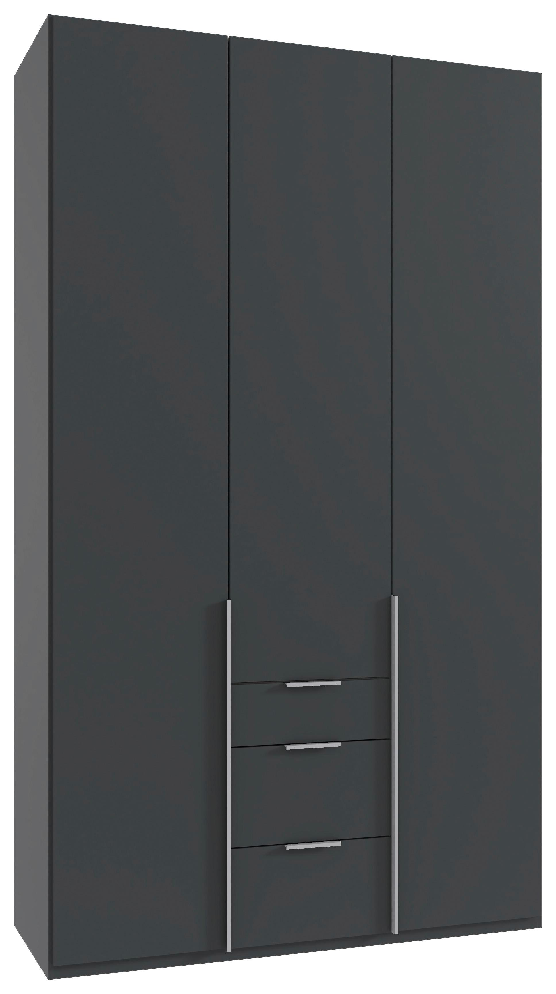 Drehtürenschrank New York Graphitfarben B:135cm - Graphitfarben, MODERN, Holzwerkstoff (135/236/58cm) - MID.YOU