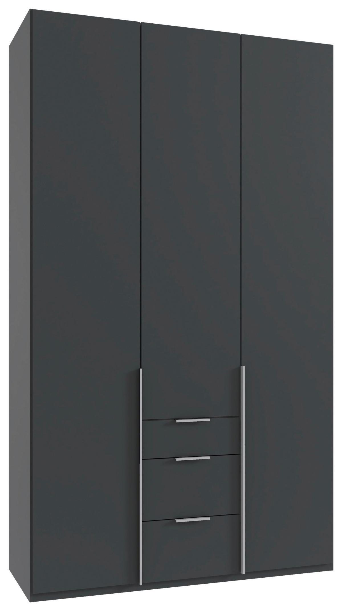 Drehtürenschrank New York Graphitfarben B:135cm - Graphitfarben, MODERN, Holzwerkstoff (135/236/58cm) - MID.YOU