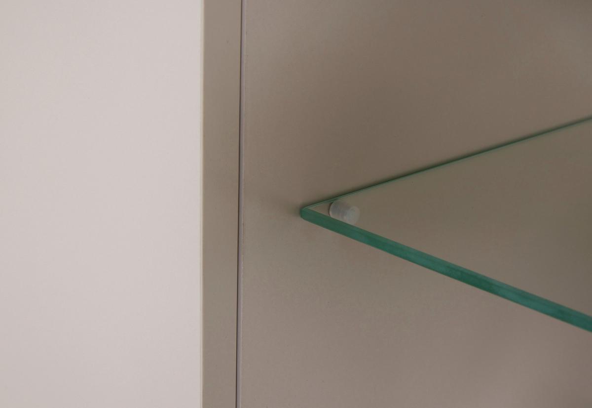Küchenoberschrank Sardegna - Kaschmir/Eiche Artisan, ROMANTIK / LANDHAUS, Glas/Holzwerkstoff (130/57/33cm)