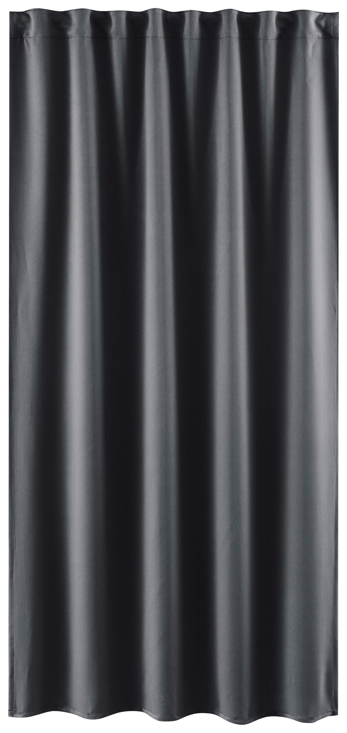 Verdunkelungsvorhang Simone - Anthrazit, ROMANTIK / LANDHAUS, Textil (135/175cm) - James Wood