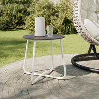 ZAHRADNÍ ODKLÁDACÍ STOLEK PINE - bílá/tmavě šedá, Moderní, kov/plast (50/49,5/50cm) - Bessagi Garden