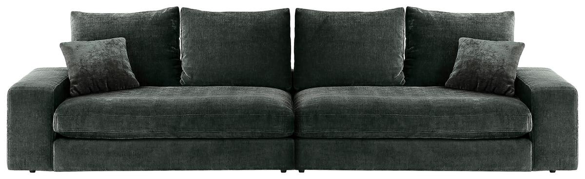 Bigsofa Be Relaxed - Dunkelgrün/Schwarz, MODERN, Textil (314/67/125cm) - MID.YOU
