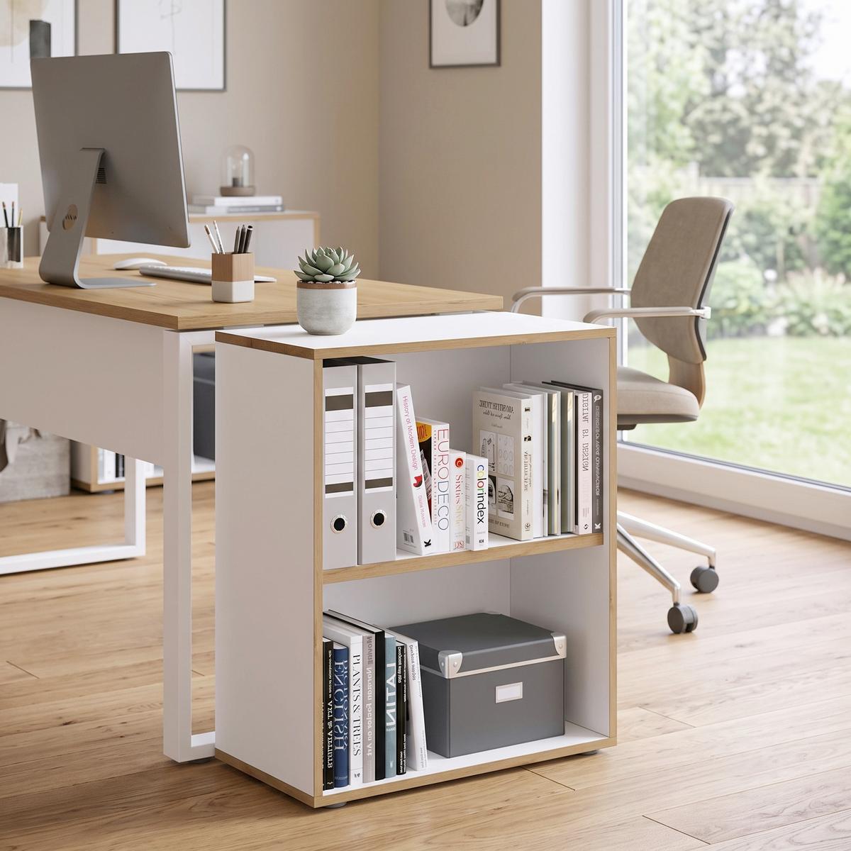 REGÁL NA ŠANÓNY SALIA B60 - čierna/biela, Design, kompozitné drevo/plast (60/74/33cm) - P & B