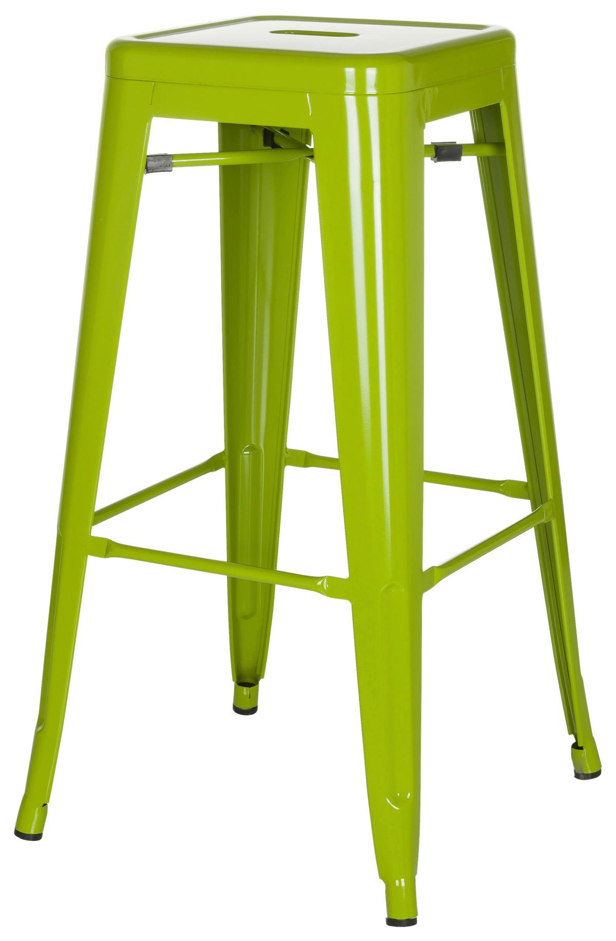 Barhocker Vantaggio High Stapelbar Grün Bis 150 Kg - Grün, Basics, Metall (44/77/44cm) - MID.YOU