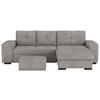 Eckschlafsofa Mattina, Grau S: 268x156 Cm - Schwarz/Grau, MODERN, Textil (268/156cm) - MID.YOU