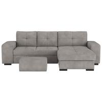 Eckschlafsofa Mattina, Grau S: 268x156 Cm - Schwarz/Grau, MODERN, Textil (268/156cm) - MID.YOU