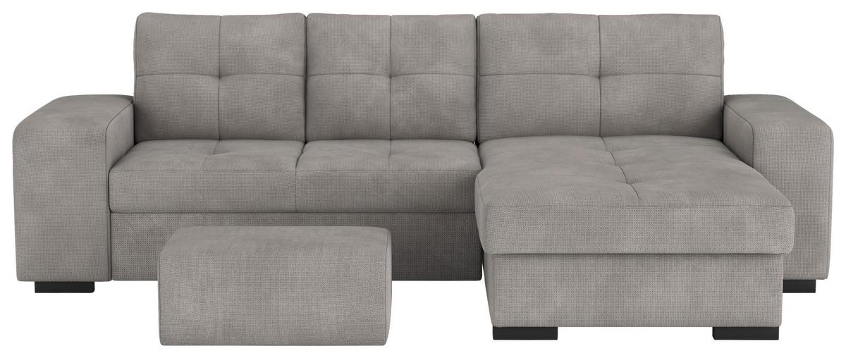 Eckschlafsofa Mattina, Grau S: 268x156 Cm - Schwarz/Grau, MODERN, Textil (268/156cm) - MID.YOU