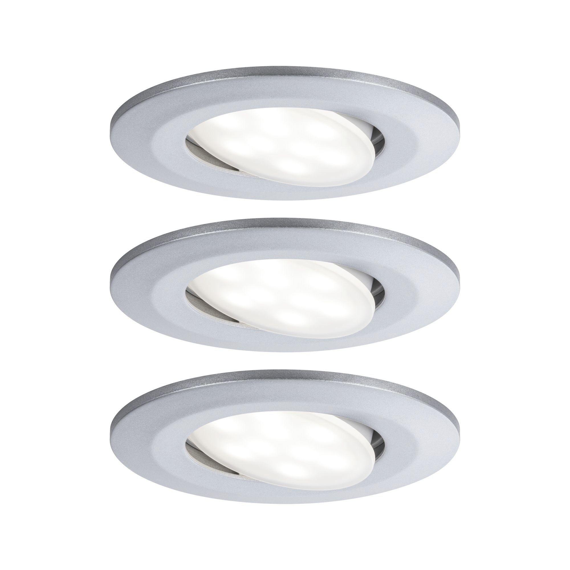 Paulmann LED-Deckenleuchte Ø 9 cm 3er-Set Chromfarben Rund