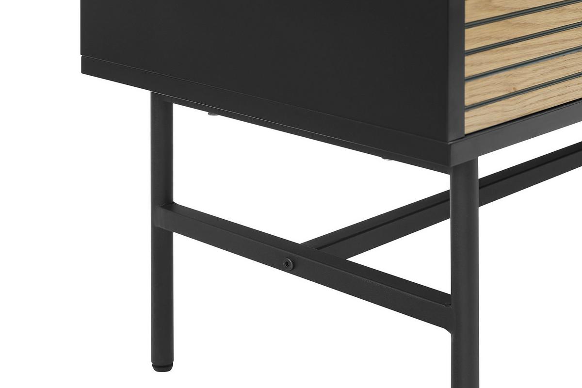 Lowboard Schwarz, Eichefarben B: 150cm - Eichefarben/Schwarz, Design, Holz/Holzwerkstoff (150/60/40cm) - Livetastic