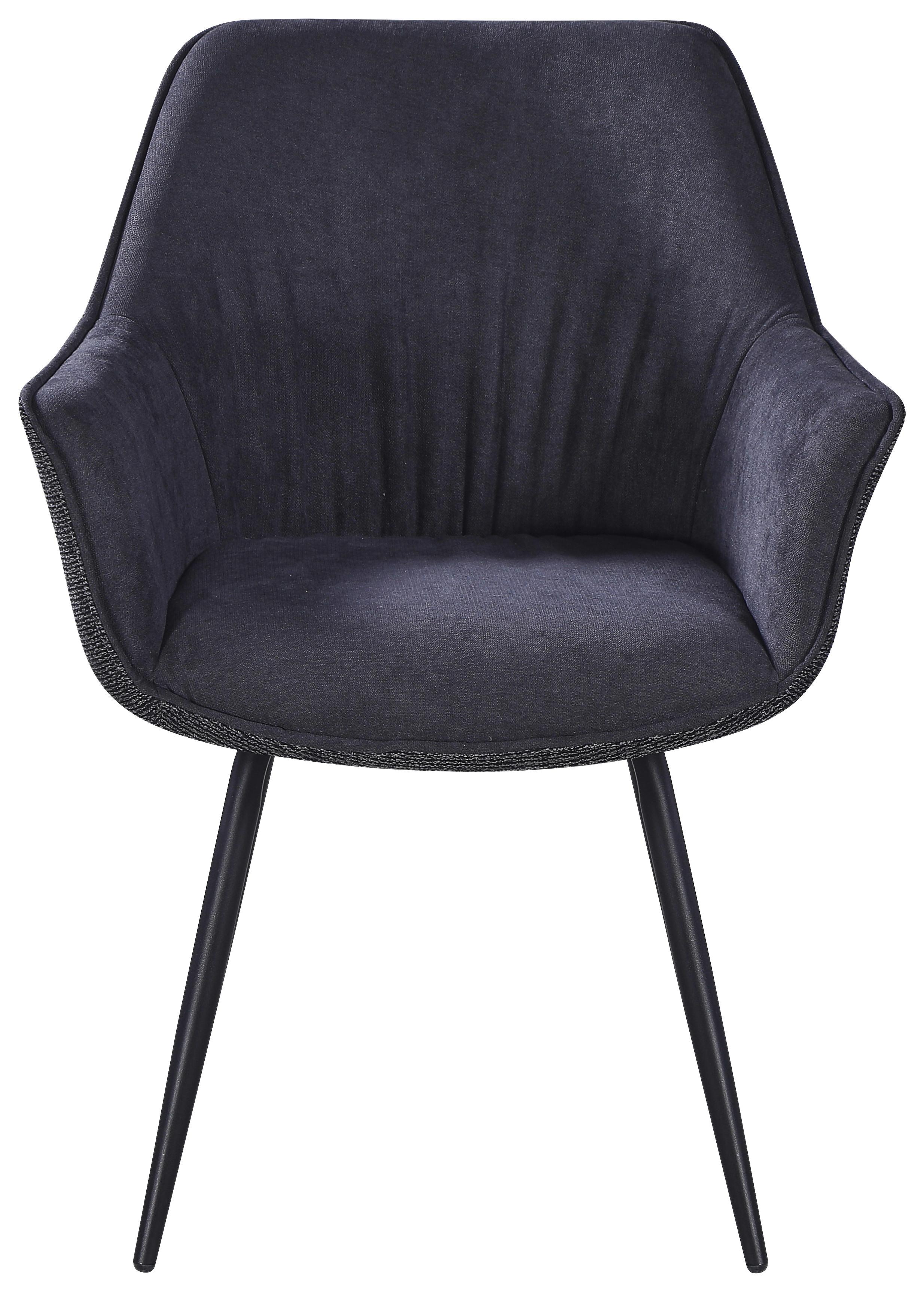 ŽIDLE S PODRUČKAMI NOVA - šedá/černá, Moderní, kov/textil (64/85/62cm) - Premium Living