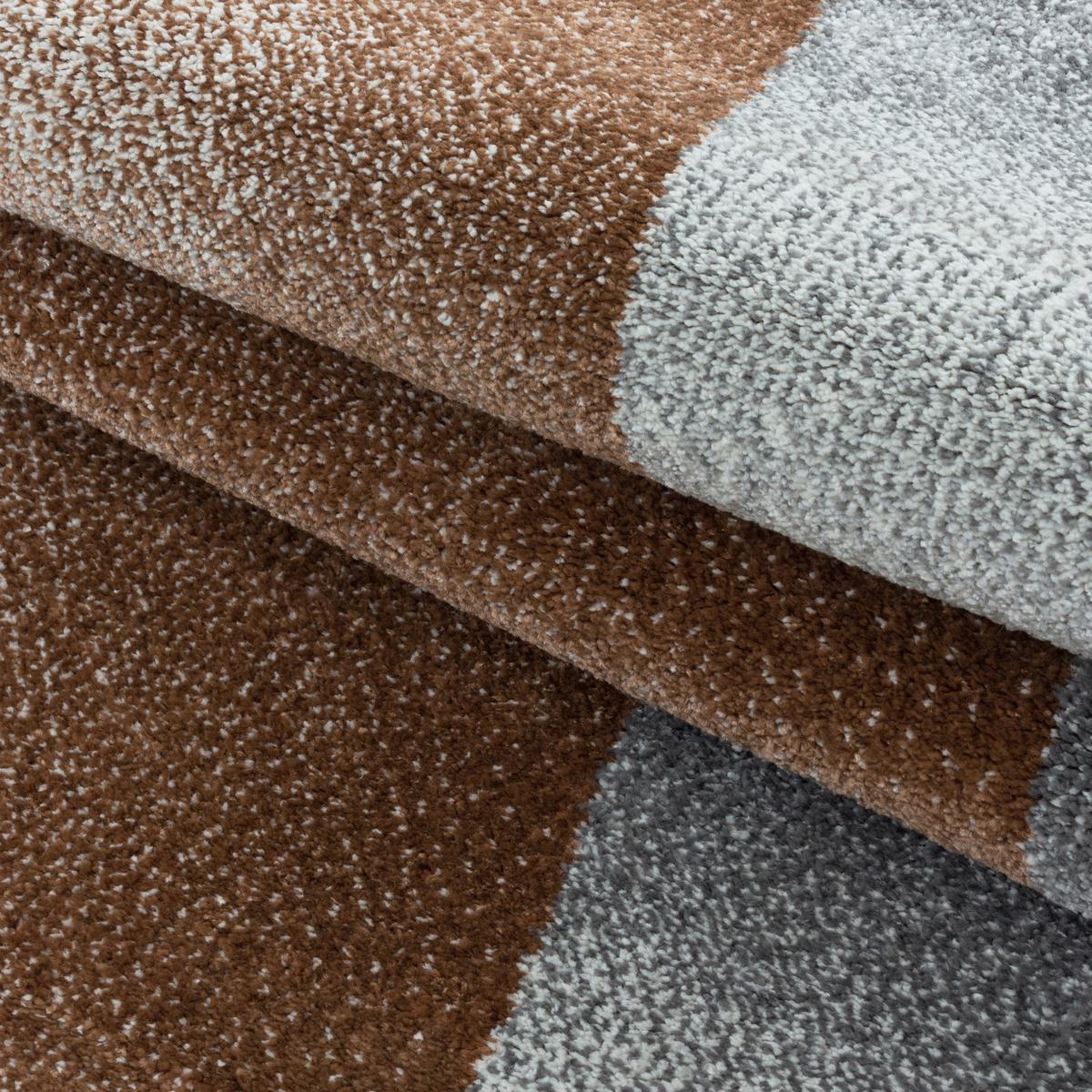 Hochflor Teppich Kupferfarben Abstrakt Rio 120x170 Cm - Kupferfarben, Basics, Textil (120/170cm)