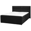 Boxspringbett Mit Topper+ Stauraum 180x200cm Beletto - Schwarz, Basics, Textil (180/200cm) - Livetastic