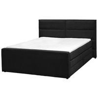 Boxspringbett Mit Topper+ Stauraum 180x200cm Beletto - Schwarz, Basics, Textil (180/200cm) - Livetastic