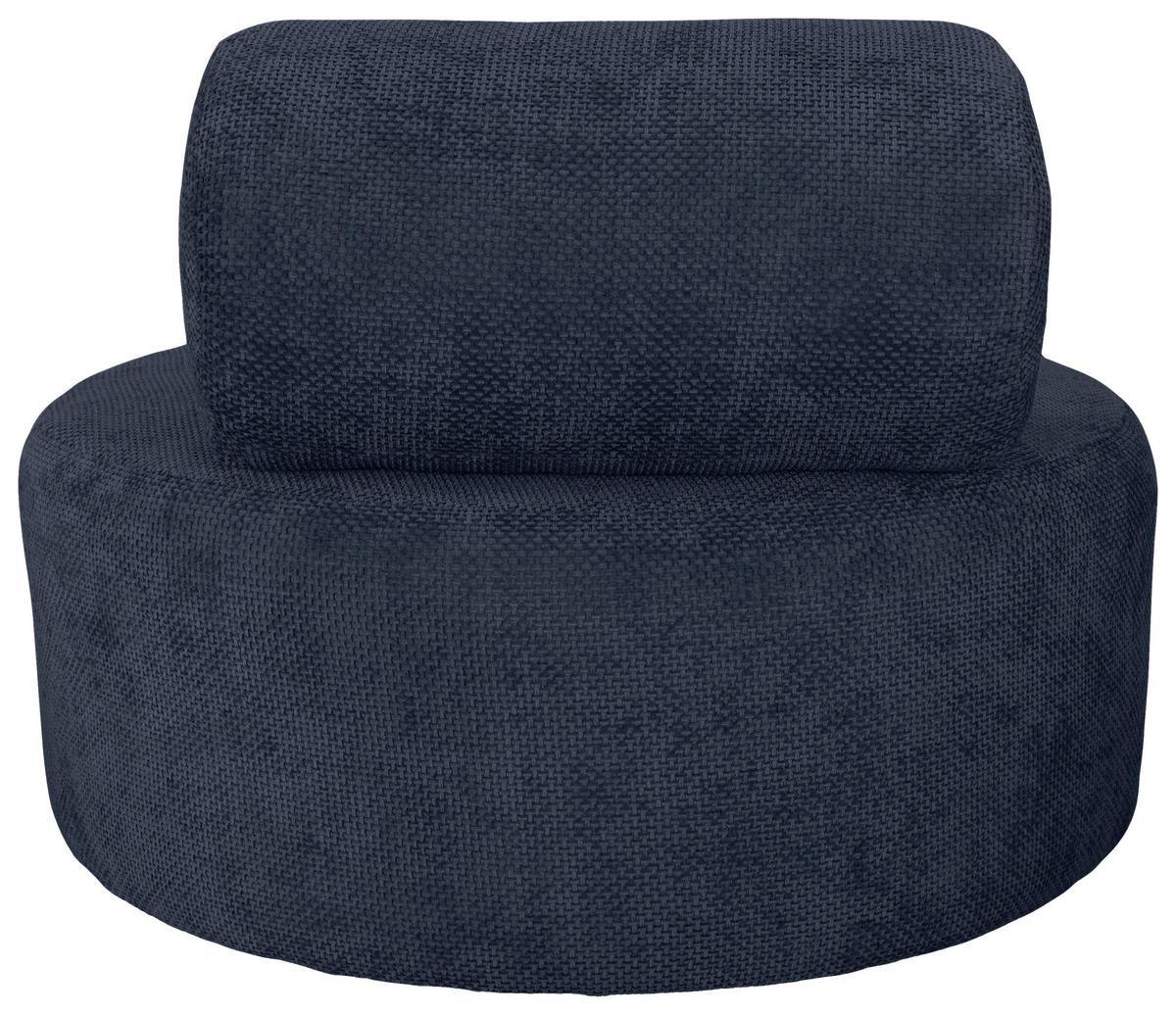 Relaxsessel Moss Dunkelblau B: 88 Cm - Schwarz/Dunkelblau, Basics, Textil (88/70/88cm) - Livetastic