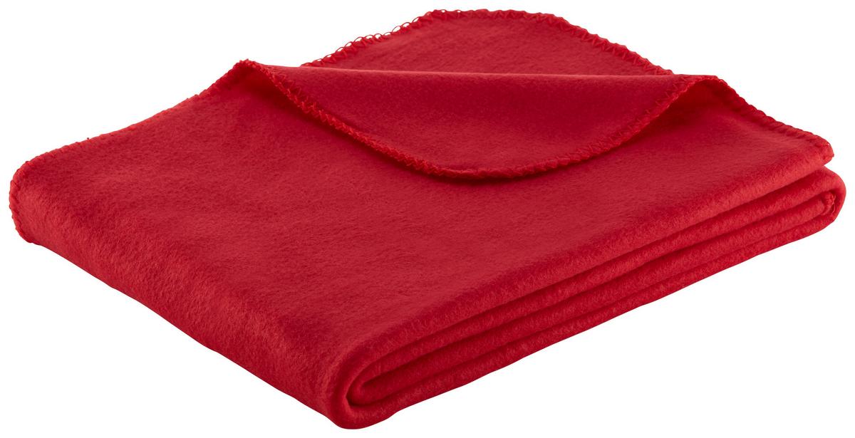 FLEECOVÁ DEKA Bea, 130/160 cm - červená, textil (130/160cm) - Modern Living