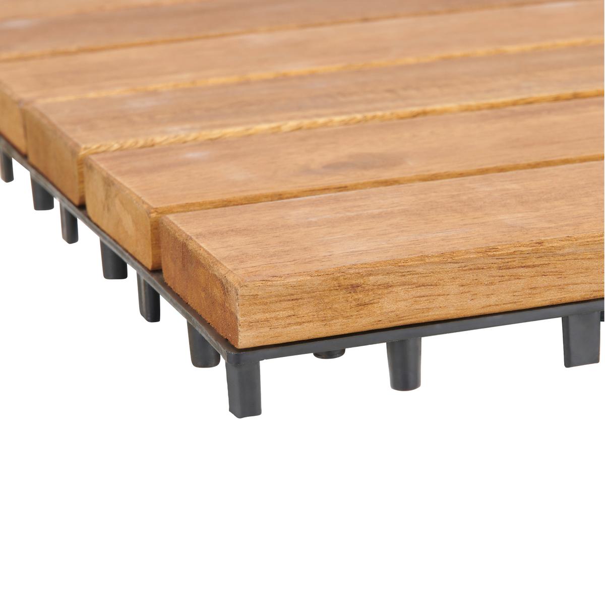 Terrassenfliese Rudi 30x30 cm Akazienholz - Akaziefarben, MODERN, Holz/Kunststoff (30/30cm) - Ondega