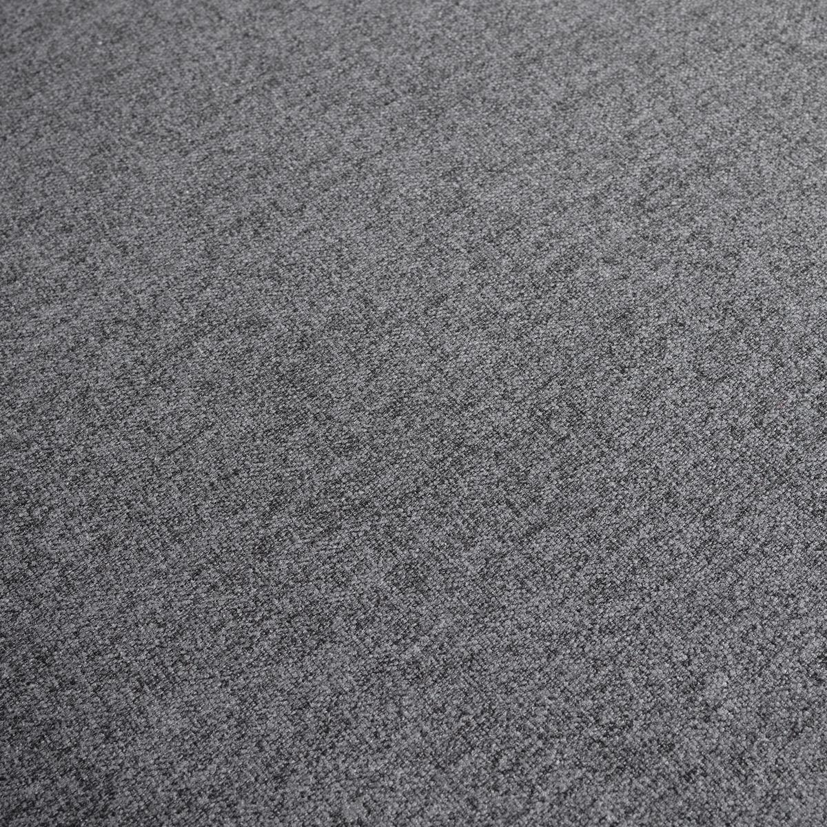 Tmavosivá rohová pohovka s taburetom Noemie - sivá/prírodná farba, Modern, drevo/textil (198/86/78-135cm) - Bessagi Home