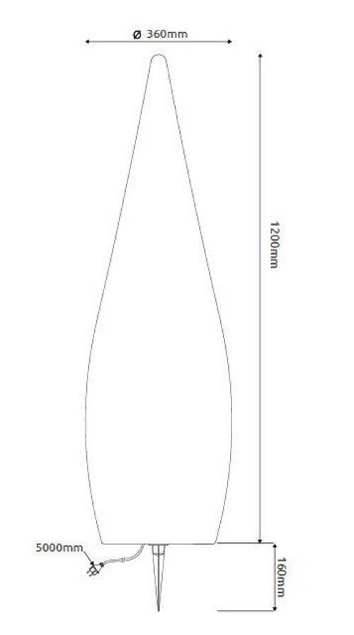 Außenstehleuchte 31771rgbsh - Opal/Schwarz, Design, Kunststoff (36/120cm) - Globo