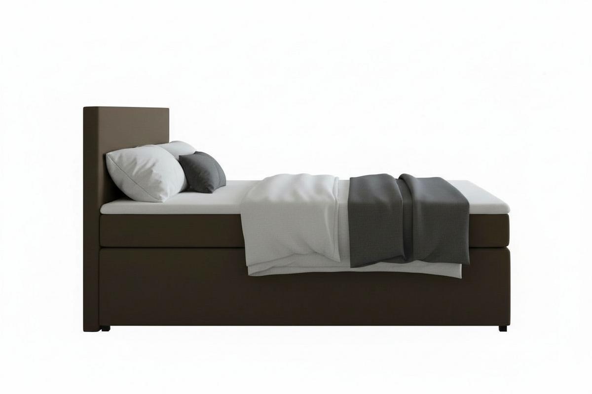 Boxspringbett Togo 140 140x200 Braun - Schwarz/Braun, MODERN, Holzwerkstoff/Textil (140/200cm) - MID.YOU