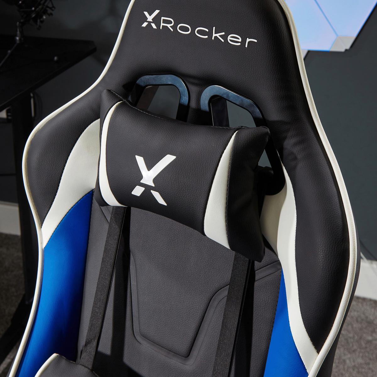 Gamingstuhl Agility Compact Esports - Blau/Schwarz, MODERN, Kunststoff/Textil (55/113/62,5cm) - X Rocker