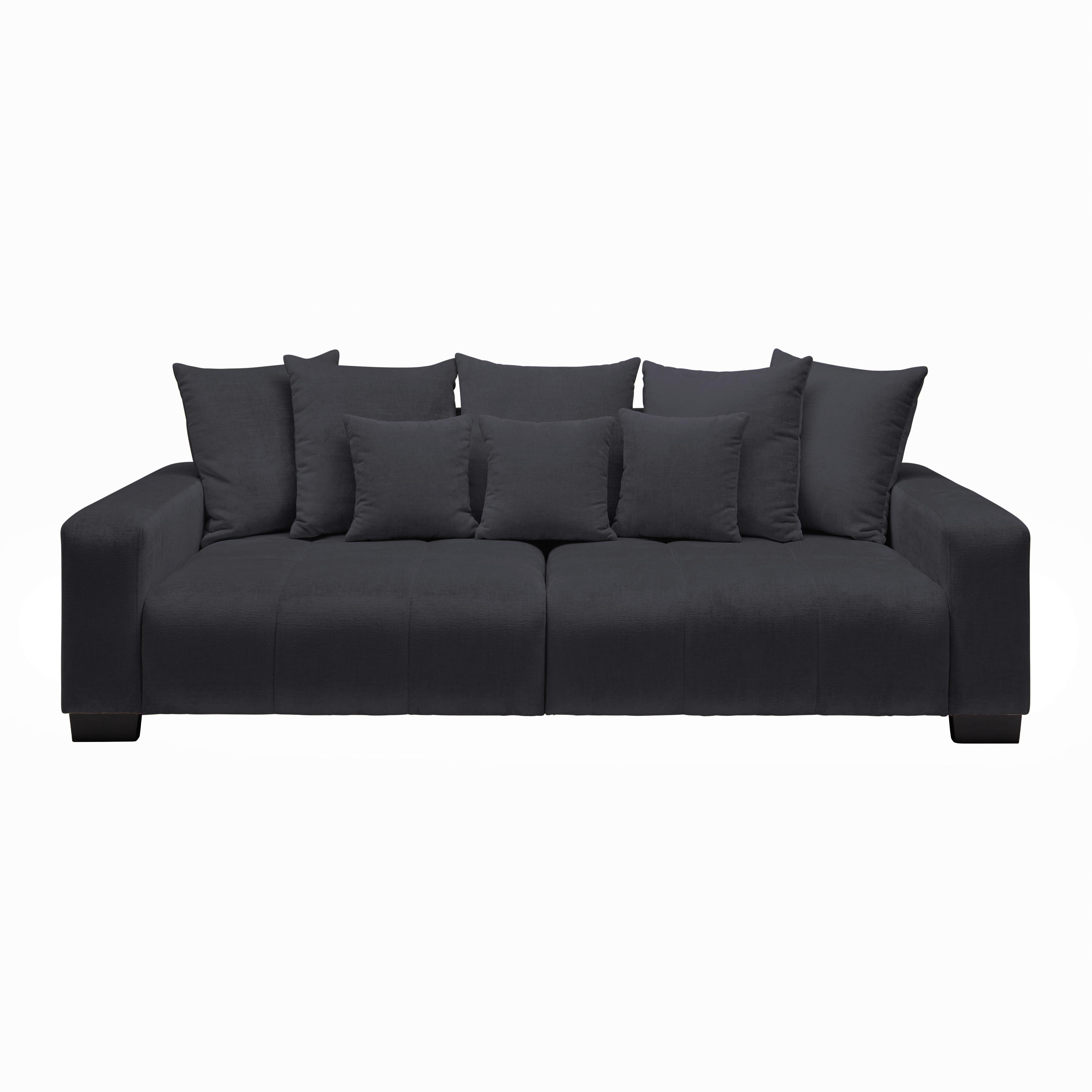 Veľká pohovka MATTEO, čierna tkanina NANO - čierna, Modern, drevo (246/93/124cm)