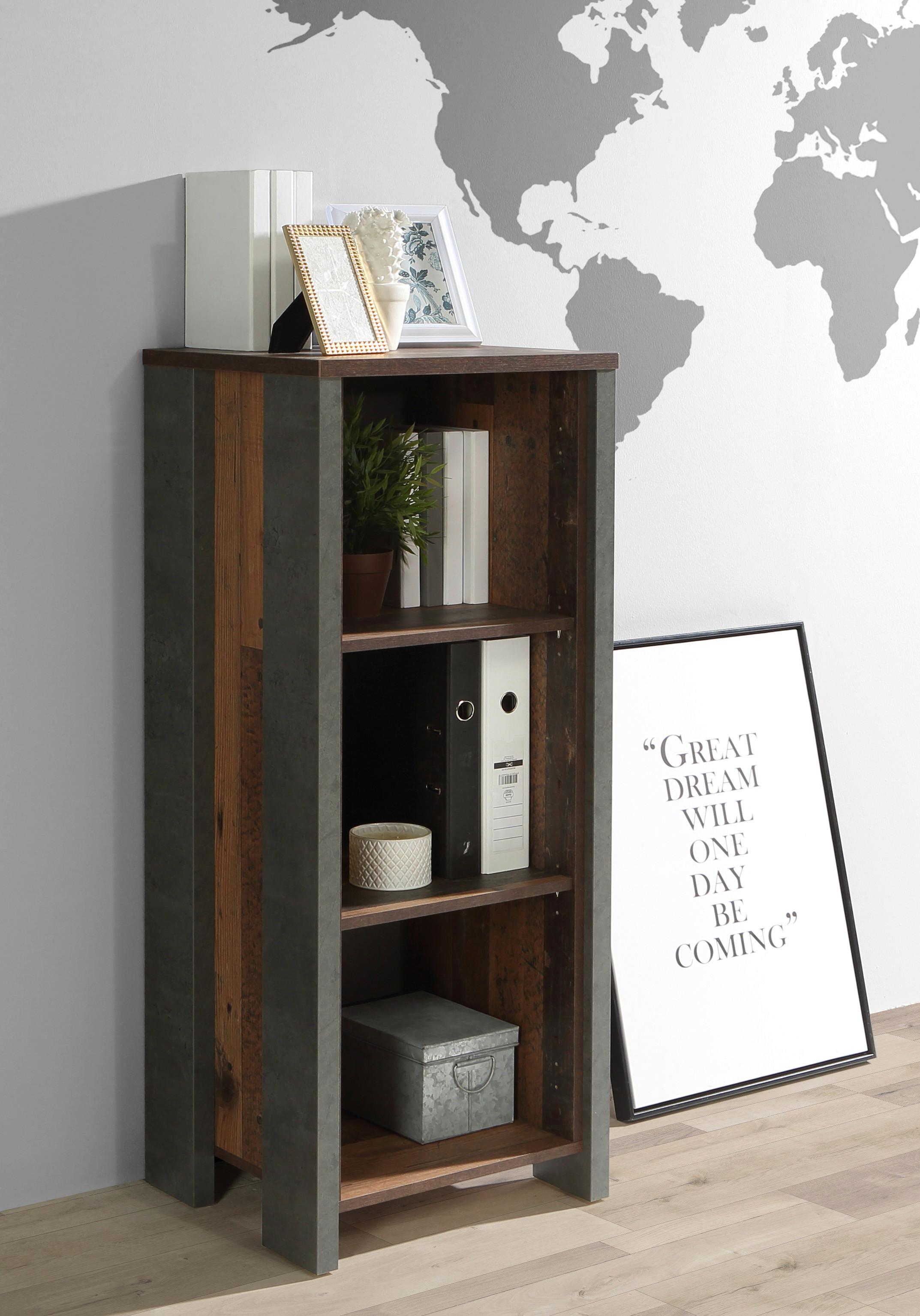 Regal Cliff B: 47 cm Braun/Dunkelgrau - Dunkelgrau/Braun, KONVENTIONELL, Holzwerkstoff/Kunststoff (47/115,1/42cm) - MID.YOU