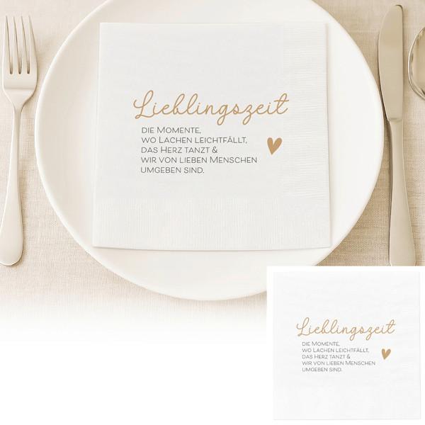 Serviette Lieblingszeit - Basics, Papier (33/2/33cm)