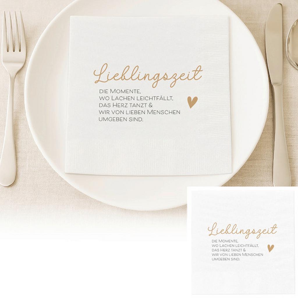 Serviette Lieblingszeit