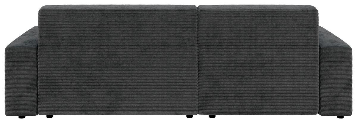 Ecksofa Wien Dunkelgrau S: 162x246 cm - Dunkelgrau/Schwarz, MODERN, Textil (162/246cm) - Trendmanufaktur