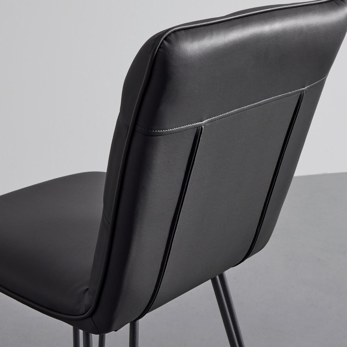 Židle Ivie - černá koženka - černá, Moderní, kov/dřevo (43/86/62cm) - P & B