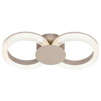 LED-DECKENLEUCHTE 24W, 3200Lm - Sandfarben/Transparent, Basics, Kunststoff/Metall (50/25/8cm) - Luca Bessoni