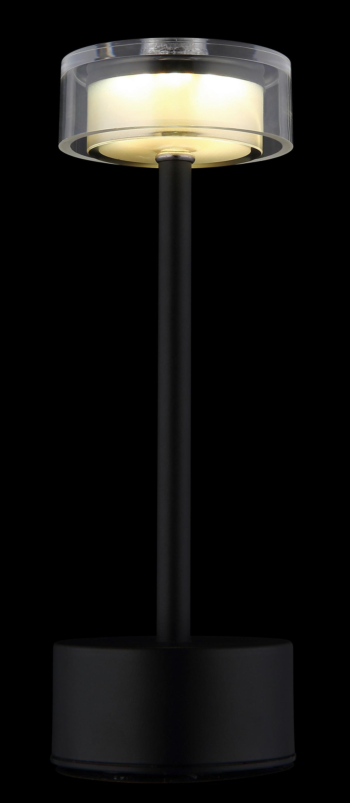 Akku-tischleuchte 21026s Shira - Klar/Opal, Design, Kunststoff/Metall (8/23,5cm) - Globo