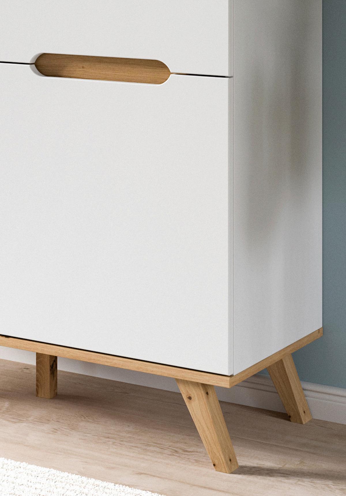 Sekretär Stockholm Eichefarben/Weiß B: 100 cm - Eichefarben/Weiß, Design, Holzwerkstoff (100/118/40cm) - MID.YOU