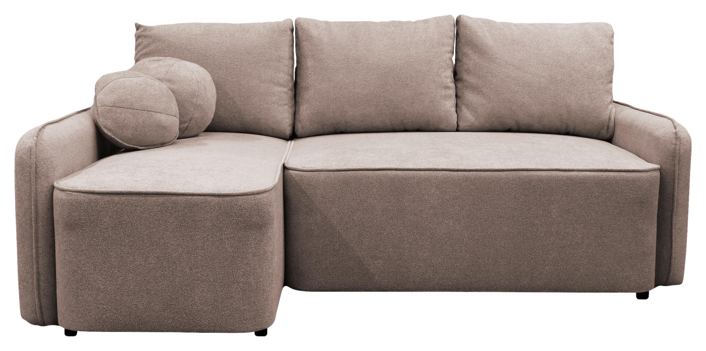 Ecksofa Fancy Rosa 143x209 cm - Schwarz/Rosa, Design, Textil (143/209cm) - MID.YOU