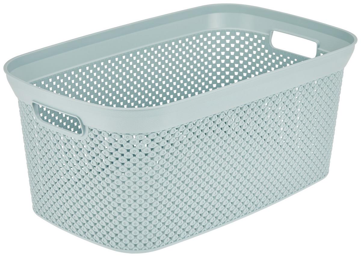 Wäschekorb Diamond Mintgrün, 54x33,5x23 cm - Grün, Basics, Kunststoff (54/33,5/23cm) - Luca Bessoni