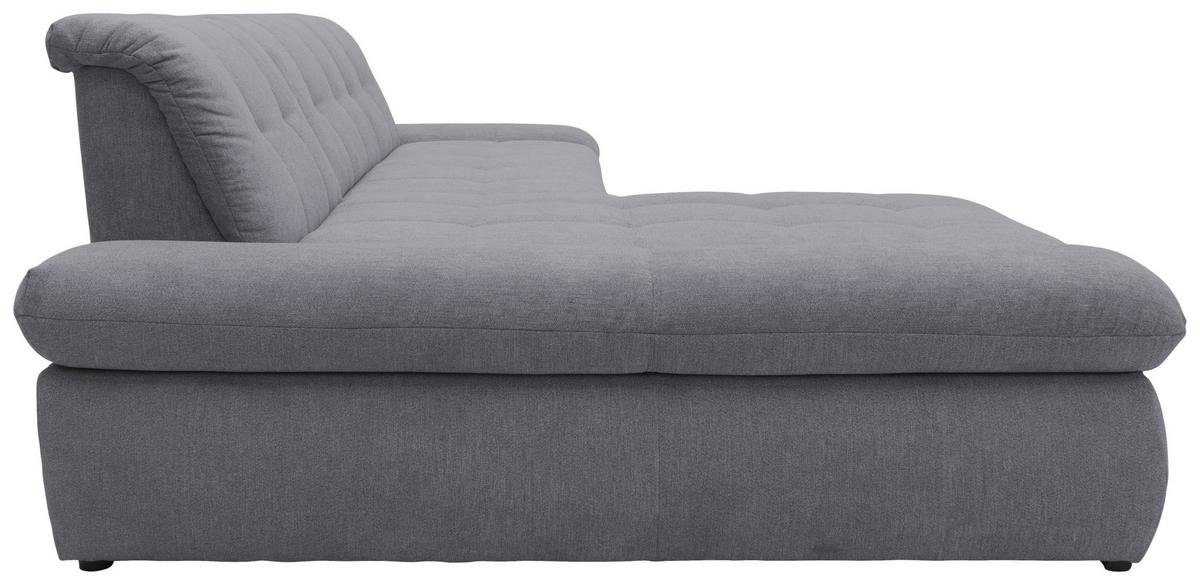 Ecksofa Moric Dunkelgrau Mikrofaser - Chromfarben/Dunkelgrau, KONVENTIONELL, Textil (172/300cm) - MID.YOU
