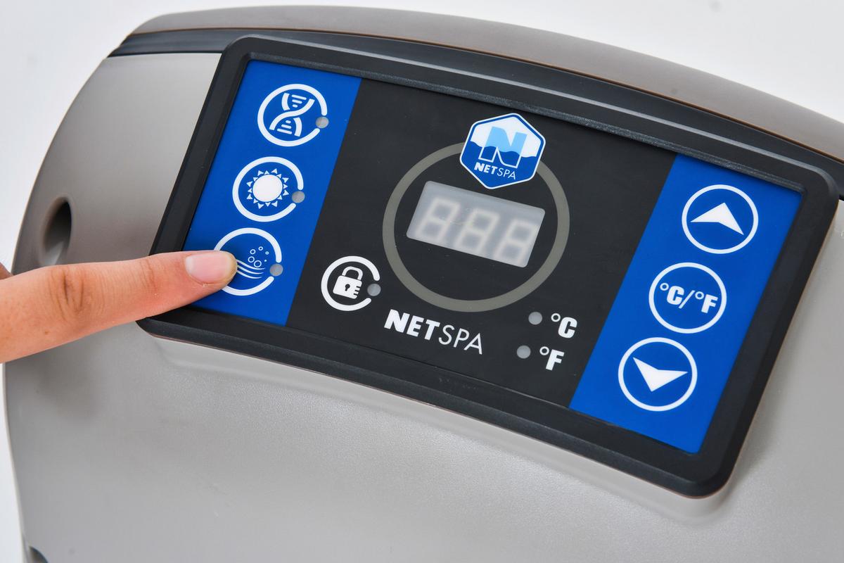 Whirlpool Metall Netspa Vita Ø 156 x H: 70 cm - Schwarz, Basics, Kunststoff/Metall (156/70cm)