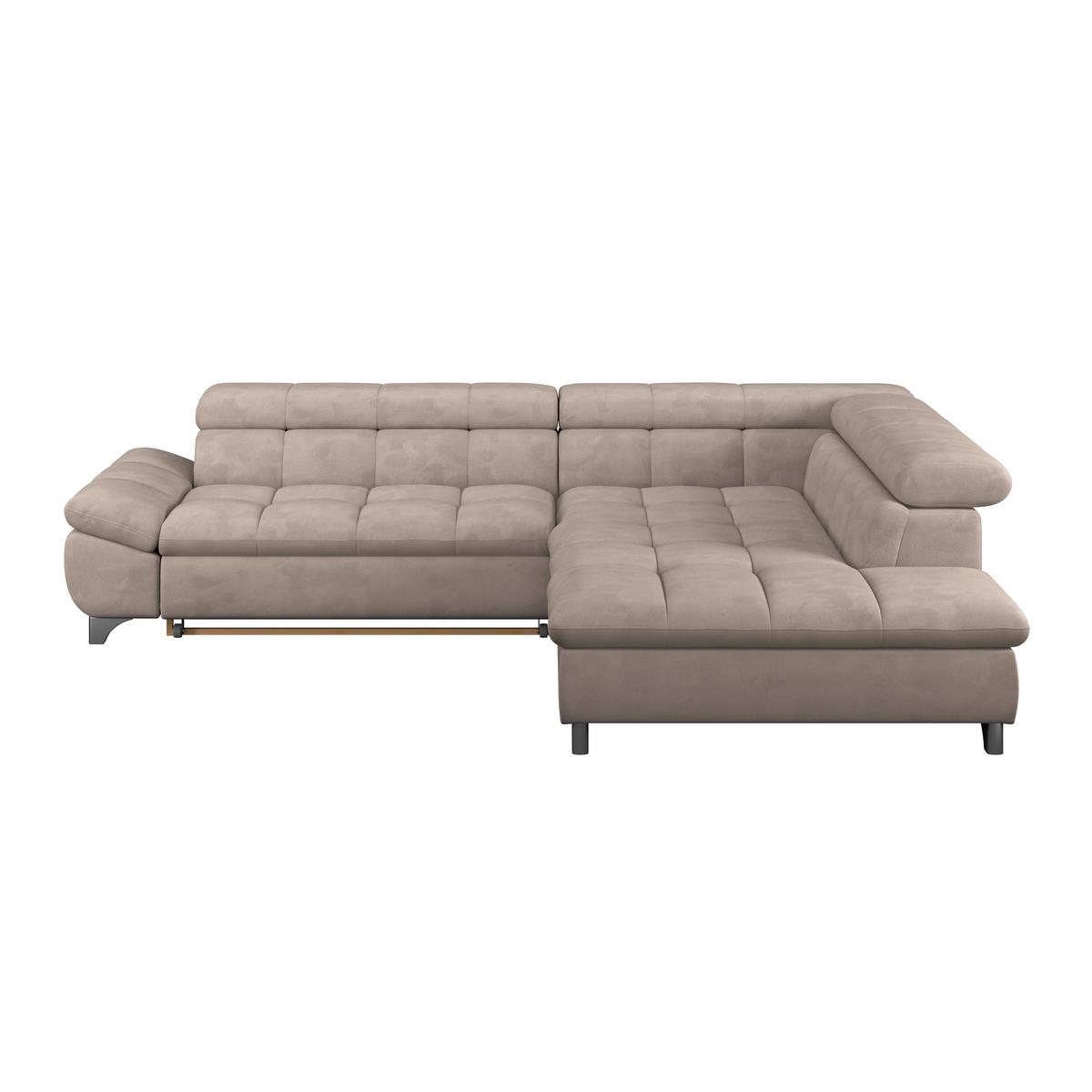 Ecksofa Gemini Grau, B; 312cm - Chromfarben/Beige, KONVENTIONELL, Textil (312/234cm)