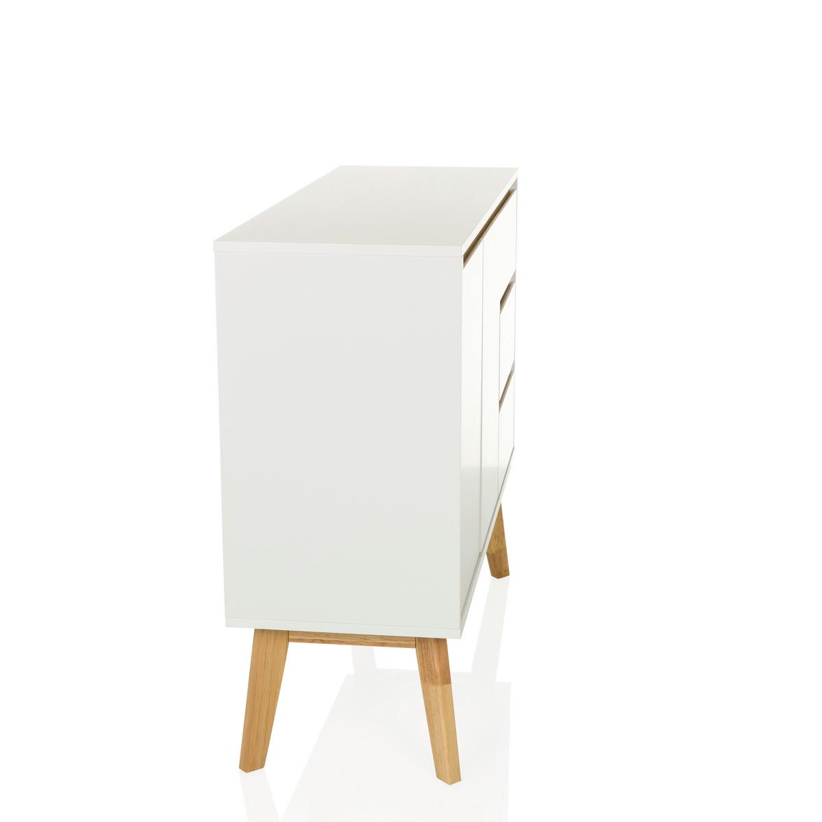 Sideboard Tarolo Weiß B: 97 - Hellbraun/Weiß, MODERN, Holzwerkstoff (97/34/80cm) - MID.YOU