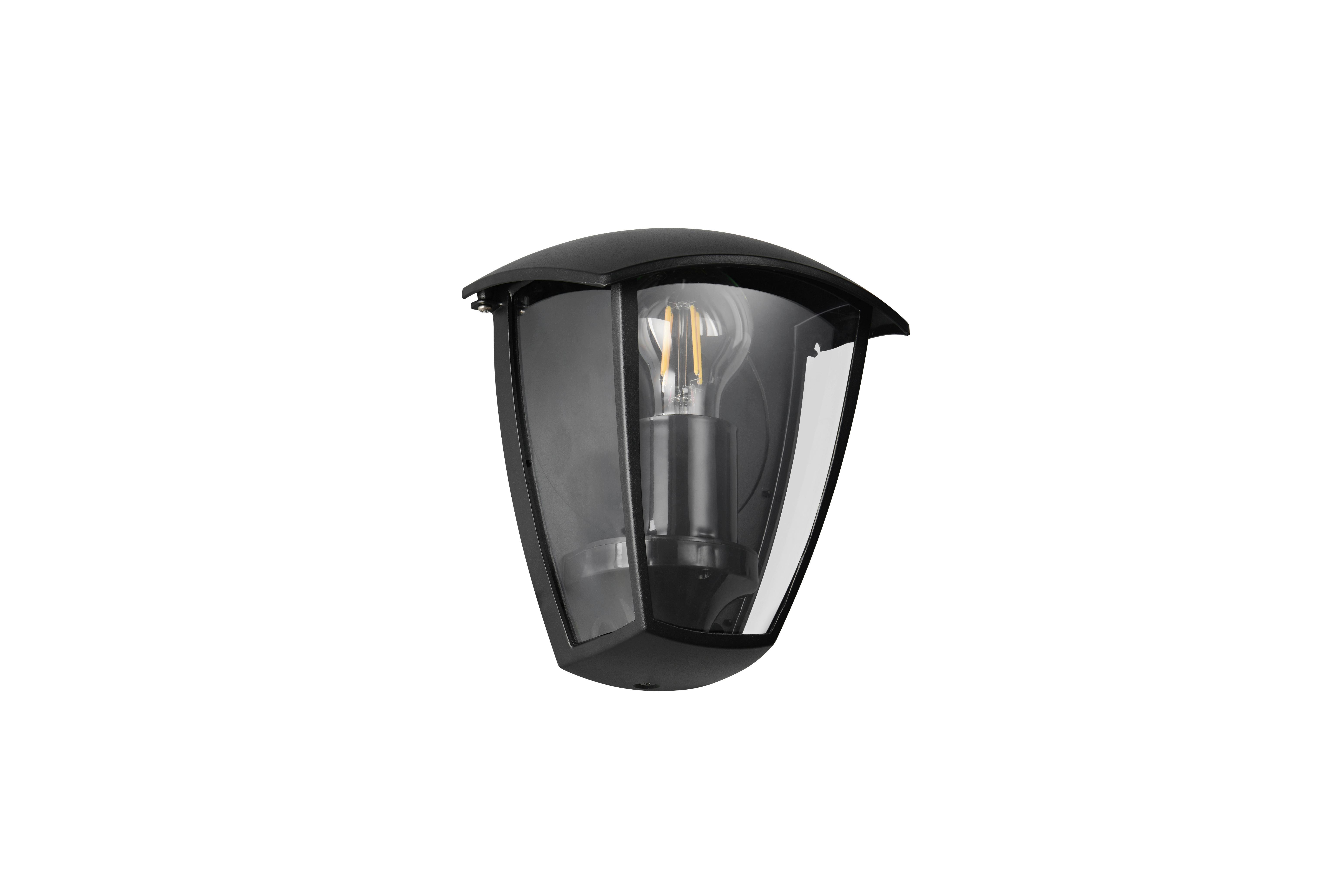 Außenwandleuchte 263260332 Venta - Klar/Schwarz, KONVENTIONELL, Kunststoff/Metall (18/13/20cm) - Trio Leuchten