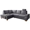 Eckschlafsofa Positano Dunkelgrau S: 206x261 Cm - Wildeiche/Dunkelgrau, MODERN, Textil (206/261cm) - Livetastic