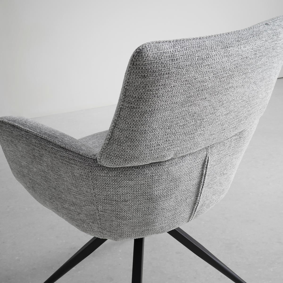Stolička PAOLO sivá - čierna/sivá, Modern, kov/drevo (57/89/62cm) - Bessagi Home