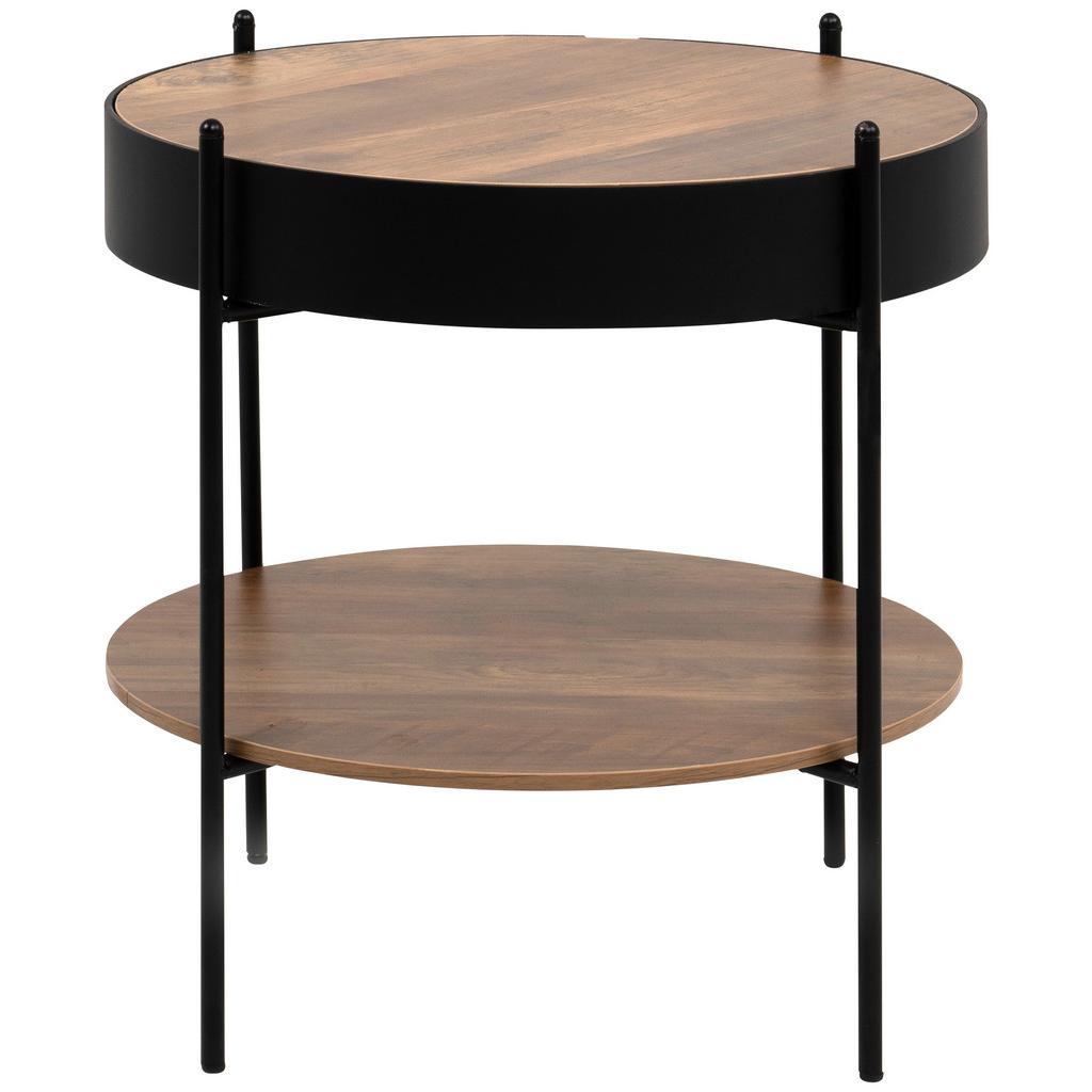 Beistelltisch Tromso 2 Dekor Nußbaum/Gestell Schwarz