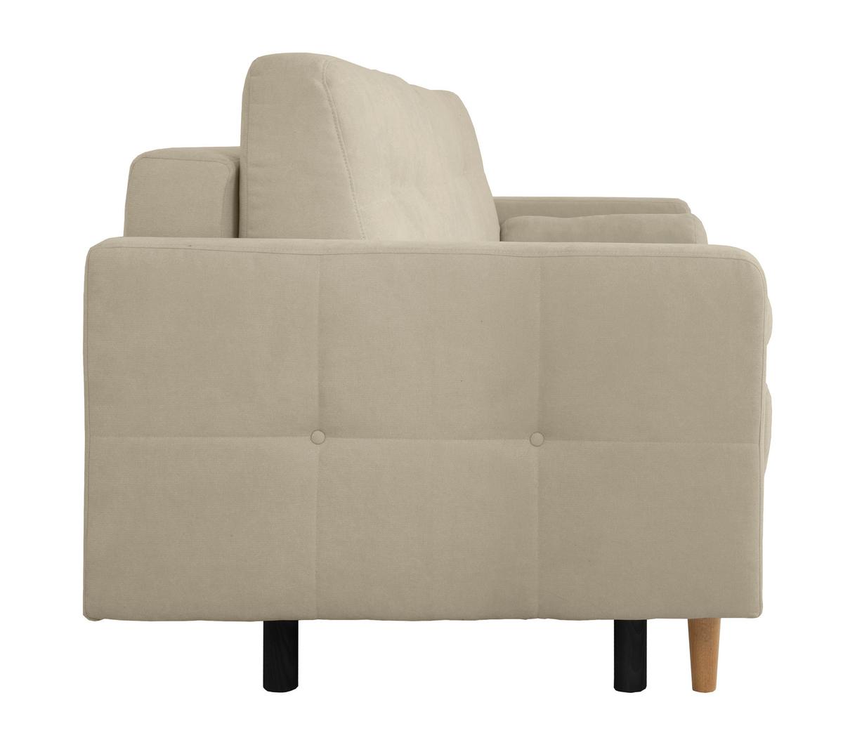 Schlafsofa Noret, Taupe B: 222 Cm - Taupe/Buchefarben, Design, Textil (222/93/99cm) - MID.YOU