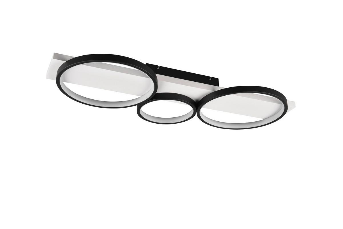 LED-Deckenleuchte, Switchdim 643810332 Medera - Schwarz/Weiß, Design, Holz/Metall (80/8/34,5cm) - Trio Leuchten